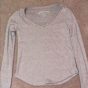 V-neck Long-sleeve Sweater